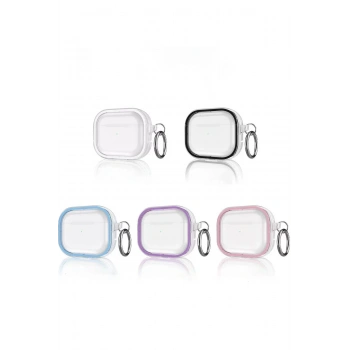 Movenchy Airpods Pro 2 (2.nesil) Shiny Şeffaf Kılıf - Pembe