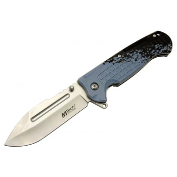 Mtech 4281 Mavi Kamp Çakı 21cm - Yarı Otomatik, Kemerlikli, Oluklu