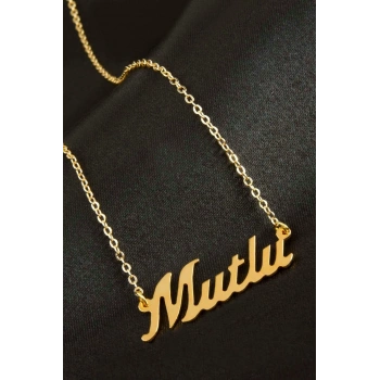 Mutlu İsimli Kolye (Kişiye Özel)