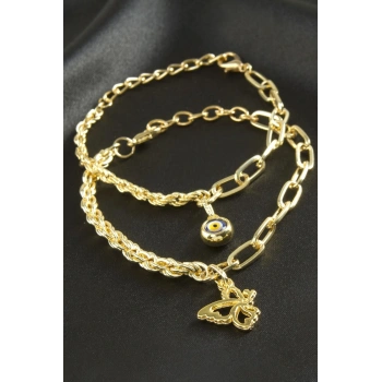 Nazar Burgulu Zincir Bileklik