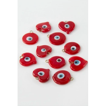 Nazar Kırmızı Cam Aparat 1 Adet