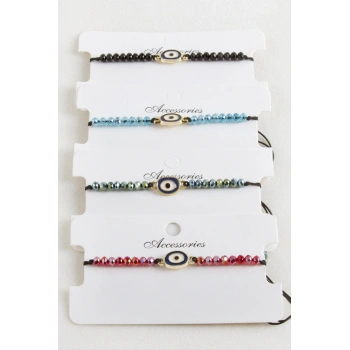 Nazar Kristal Makrome İp Bileklik