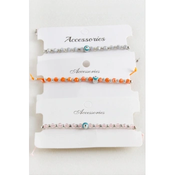 Nazar Kristal Makrome İp Bileklik 6 mm