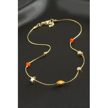 Nazar Mineli Zincir Şans Kolye