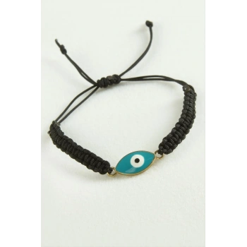 Nazar Oval Makrome İp Bileklik