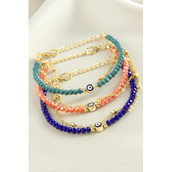 Nazar Zincir Kristal Bileklik