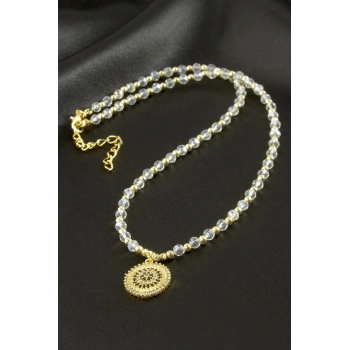 Nazar Zirkon Taşlı Kristal Kolye