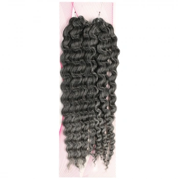 Nice Bulk Afro Su Dalgası Saç - Siyah / Gri Ombreli