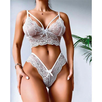 Nightlight Beyaz Dantel Sütyen Külot Takım