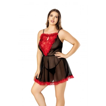 Nightlight Büyük Beden Fantazi Tül Gecelik