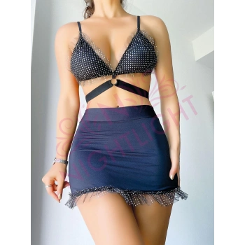 Nightlight Mini Tül Detaylı Fantazi Elbise