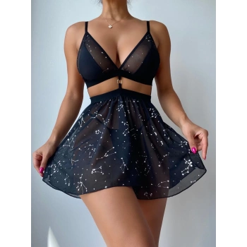 Nightlight Yıldız Desenli Fantazi Etekli Takım