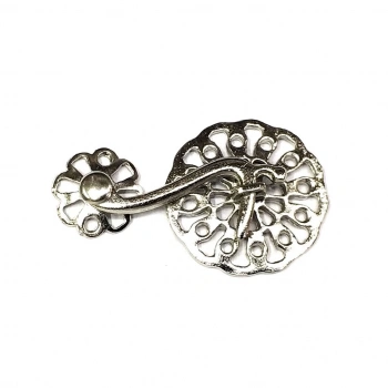 Nikel 50 Adet Zamak Çengel Kilit 56x33 mm - Yuvarlak, Karşılıklı Mobilya, Dolap, Sandık, Kutu, Kapak Çengel Kilidi