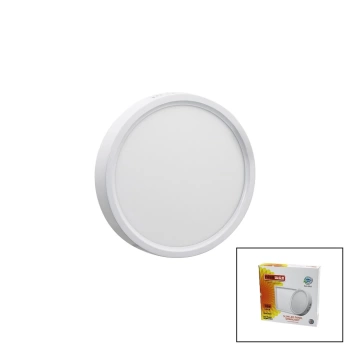 NİSALUCE EPL-18SÜ 18W BEYAZ METAL KASA SIVA ÜSTÜ YUVARLAK LED SLİM PANEL 1260LM BEYAZ=6500K 30.000 SAAT ÖMÜR (4887)