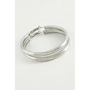 Noktalı Boru Halka Küpe 5 cm