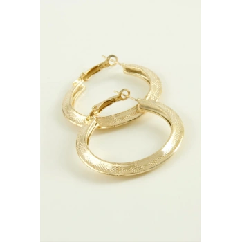 Noktalı Halka Küpe 4 cm