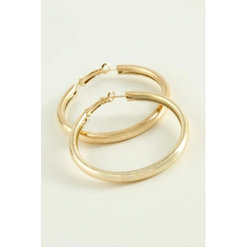 Noktalı Halka Küpe 4,5 cm