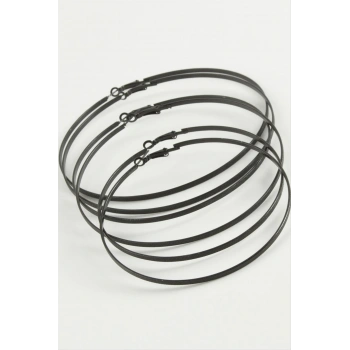 Noktalı Metal Halka Küpe 6 Adet