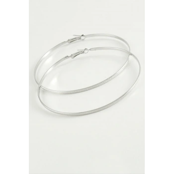 Noktalı Metal Halka Küpe 8-10 cm