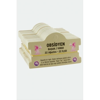 Obsidyen & Başak Burç Bileklik Kartı