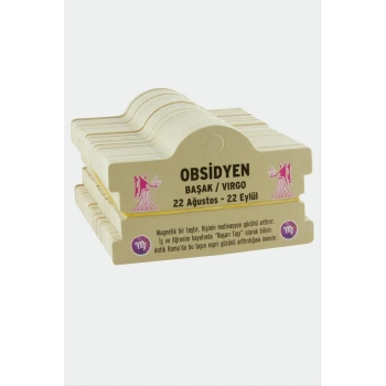 Obsidyen & Başak Burç Bileklik Kartı