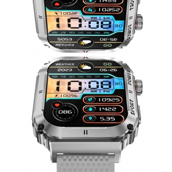 OD3 2.1 inç IPS Ekran IP68 Su Geçirmez Konuşma ve NFC Özellikli Akıllı Saat - Gümüş