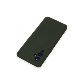 One Plus 9 Kılıf Nano içi Kadife Silikon - Koyu Yeşil