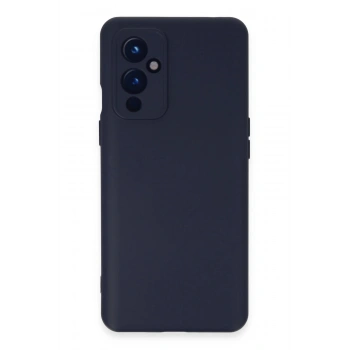 One Plus 9 Kılıf Nano içi Kadife Silikon - Lacivert