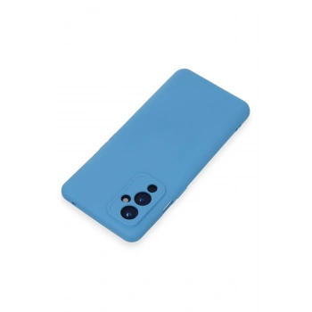One Plus 9 Kılıf Nano içi Kadife Silikon - Mavi