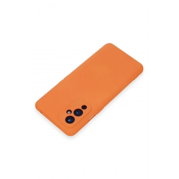 One Plus 9 Kılıf Nano içi Kadife Silikon - Turuncu