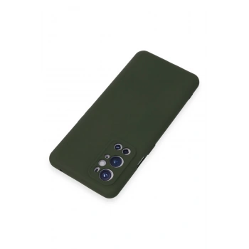 One Plus 9 Pro Kılıf Nano içi Kadife Silikon - Koyu Yeşil