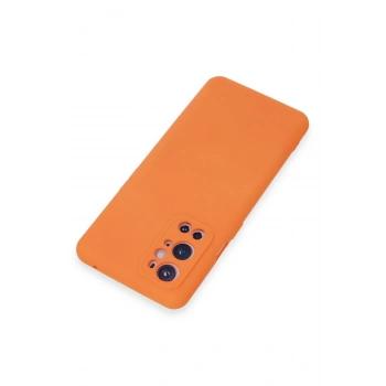 One Plus 9 Pro Kılıf Nano içi Kadife Silikon - Turuncu