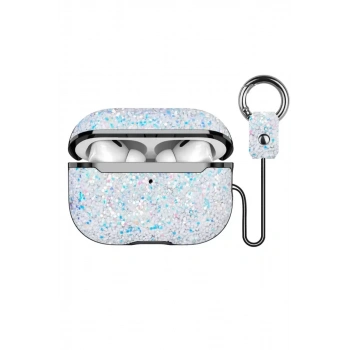 Onegif Apple Airpods 2 (2.nesil) Bright Simli Airpods Kapak - Gümüş