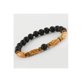 Onix Ahşap Trend Yeni Sezon Doğaltaşlı Bileklik