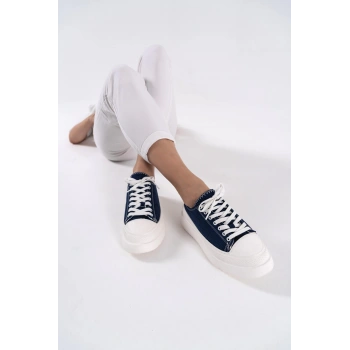 Ophelia Koyu Kot Mavi Bağcıklı Spor Ayakkabı