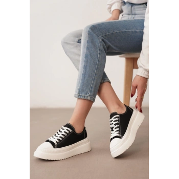 Ophelia Siyah Kot Bağcıklı Spor Ayakkabı