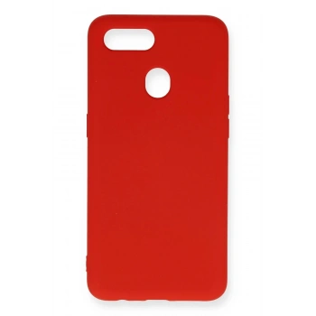 Oppo A12 Kılıf Nano içi Kadife Silikon - Kırmızı