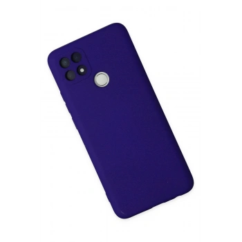 Oppo A15 Kılıf Nano içi Kadife Silikon - Mor