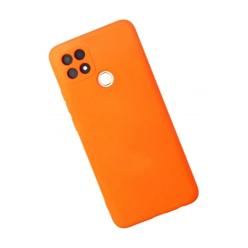 Oppo A15 Kılıf Nano içi Kadife Silikon - Turuncu