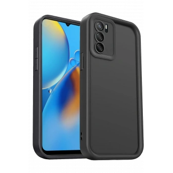 Oppo A16 Kılıf Viera Silikon - Siyah