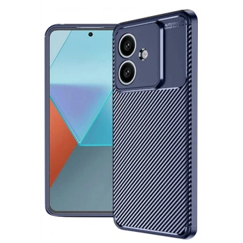 Oppo A3 Kılıf Auto Focus Karbon Kapak - Lacivert