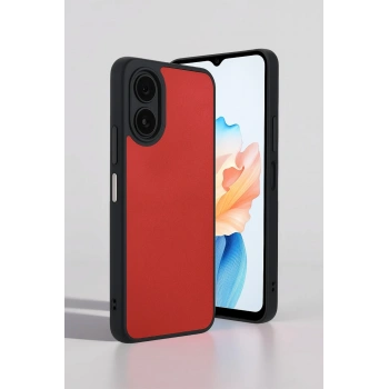 Oppo A38 Kılıf Aras Deri Kapak - Pudra