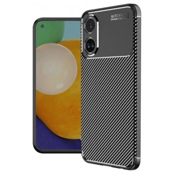 Oppo A38 Kılıf Auto Focus Karbon Kapak - Siyah