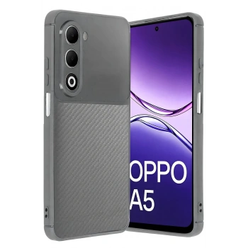 Oppo A5 4G Auto Focus Karbon Kapak - Gri