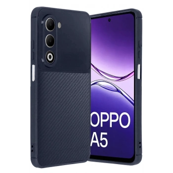Oppo A5 4G Auto Focus Karbon Kapak - Lacivert