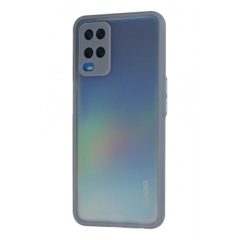 Oppo A54 4G Kılıf Montreal Silikon Kapak - Gri