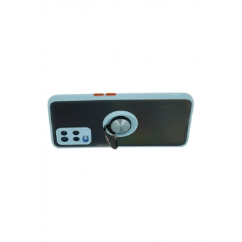 Oppo A54 4G Kılıf Montreal Yüzüklü Silikon Kapak - Buz Mavi