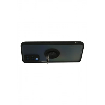 Oppo A54 4G Kılıf Montreal Yüzüklü Silikon Kapak - Siyah