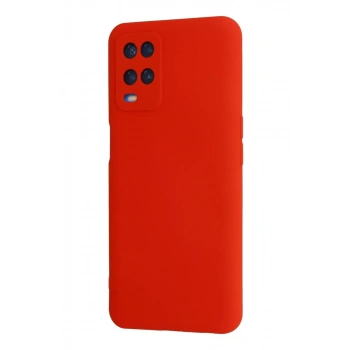 Oppo A54 4G Kılıf Nano içi Kadife Silikon - Kırmızı