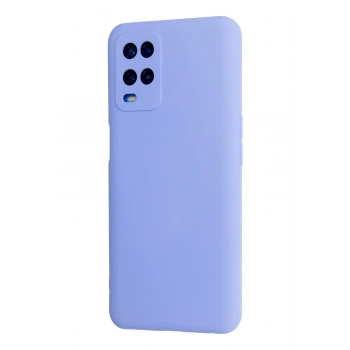 Oppo A54 4G Kılıf Nano içi Kadife Silikon - Lila